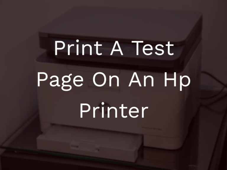 hp printer print test page